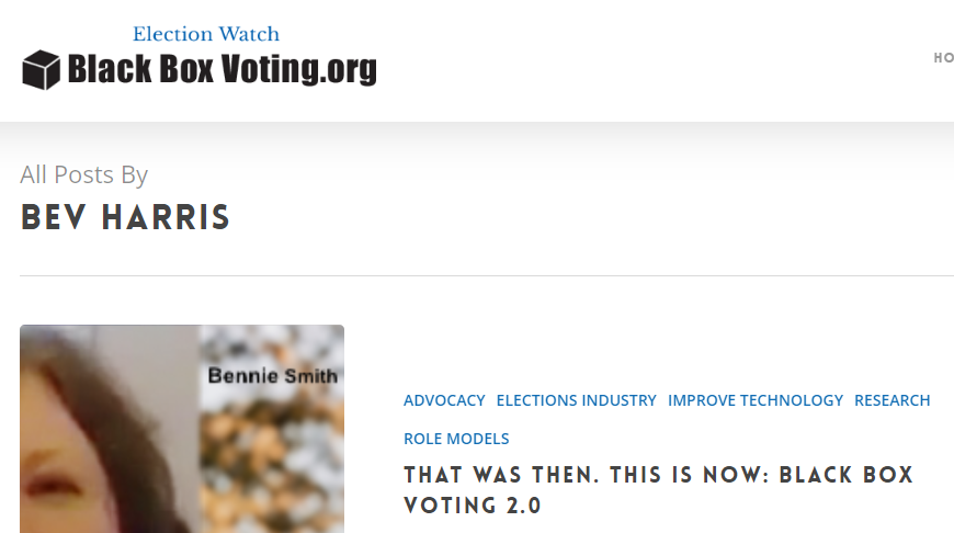 Bev's website with more info on vote counting fraud proof.
